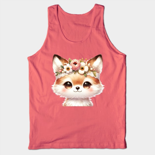 Baby Fox Boho Babies A Watercolor Celebration Tank Top by dcohea